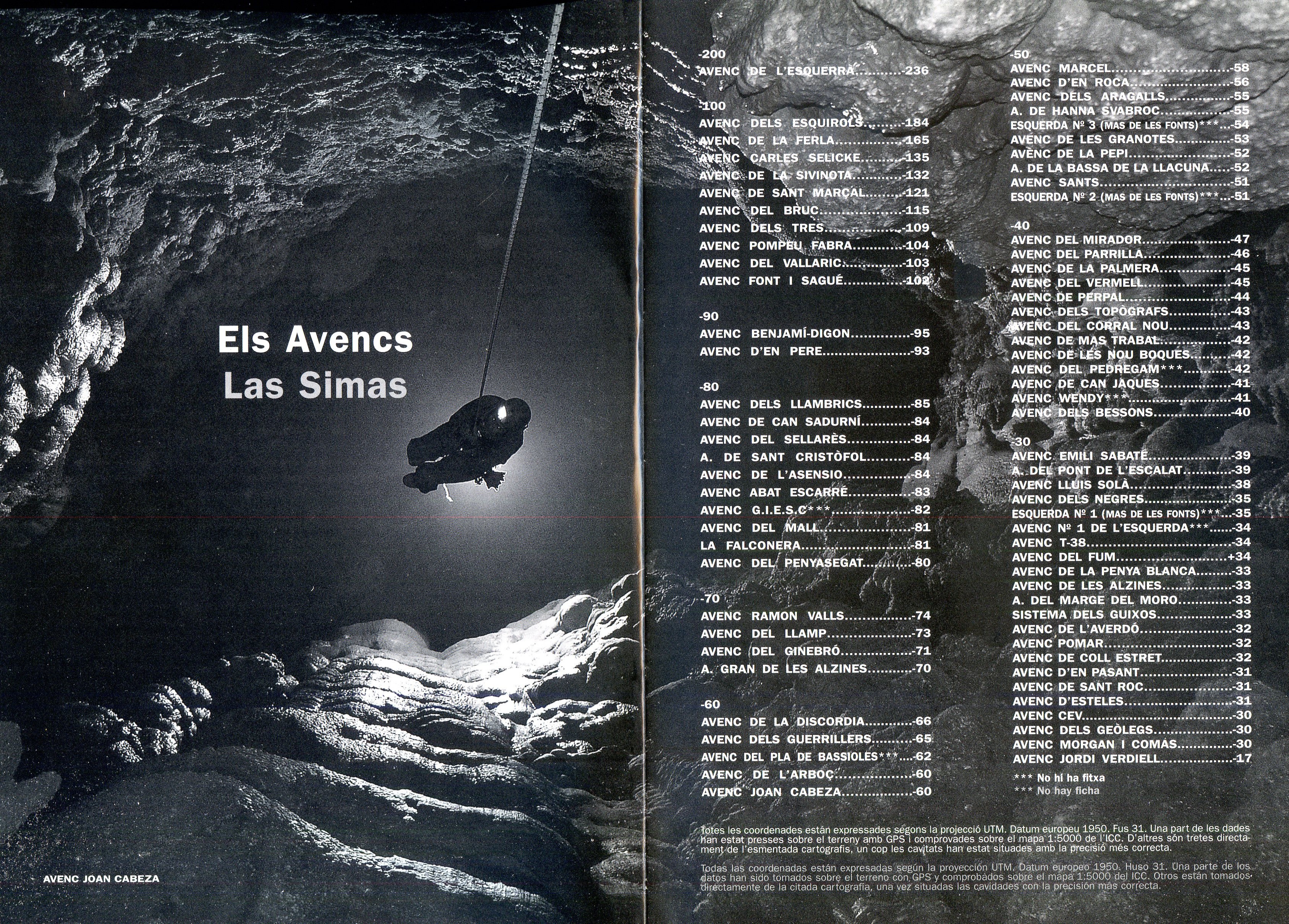 Avencs de Garrraf i d'Ordal Simas de Garraf y Ordal : Fitxes i topografies Fichas y topografías - Miniatura 2
